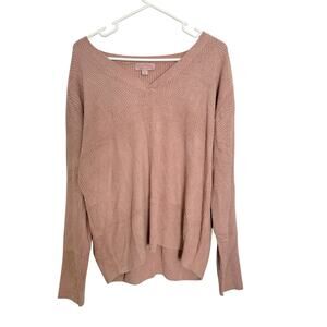 Barefoot Dreams Sweater Women’s Size XL Pink V-Neck Style #: BDWCU21118